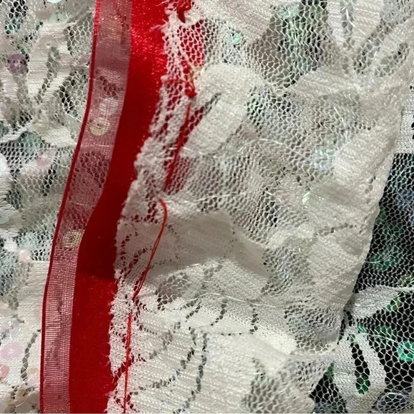 Weissman iridescent long sleeve asymmetrical dance costume XXLC in GUC - Picture 8 of 11